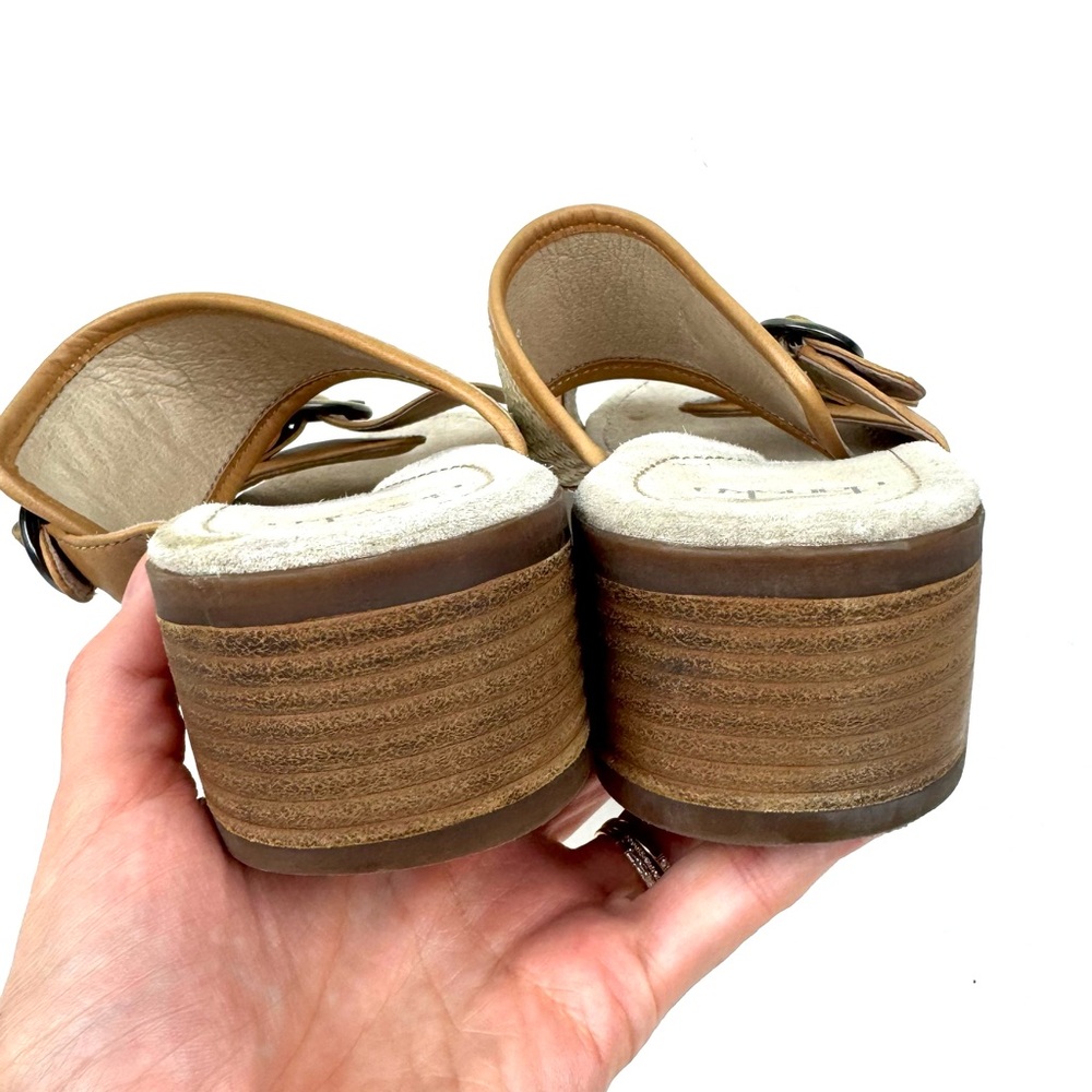 Dansko sandals tan leather comfort low heel size 41 - Picture 5 of 9